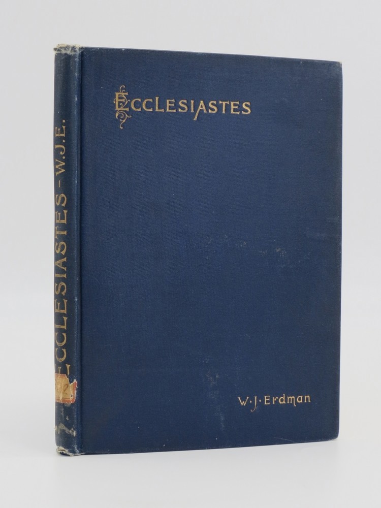 Image for ECCLESIASTES; A Study ECCLESIASTES; A Study