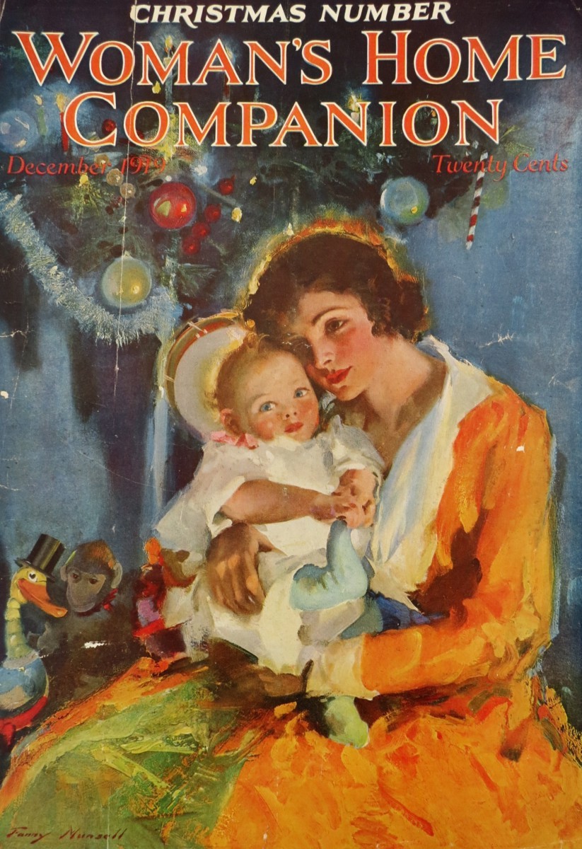 WOMAN'S HOME COMPANION DECEMBER 1919 ORIGINAL CHRISTMAS COVER BY FANNY MUNSELL