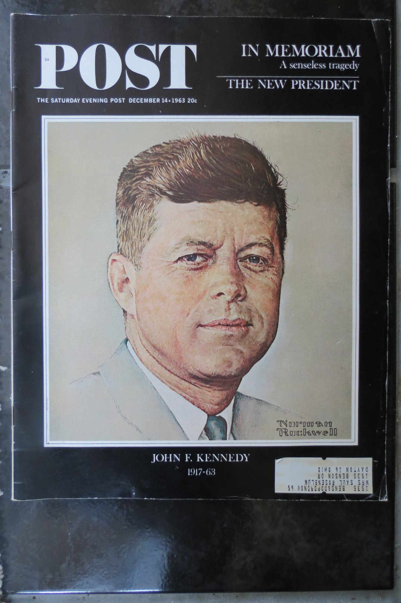 Image for THE SATURDAY EVENING POST - DECEMBER 14, 1963 (PRESIDENT JOHN F. KENNEDY - ILLUSTRATED BY NORMAN ROCKWELL)