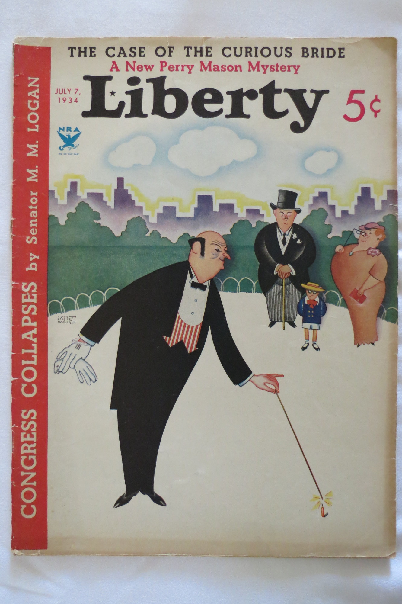 Image for LIBERTY MAGAZINE JULY 7, 1934 (THE CASE OF THE CURIOUS BRIDE, A NEW PERRY MASON MYSTERY)
