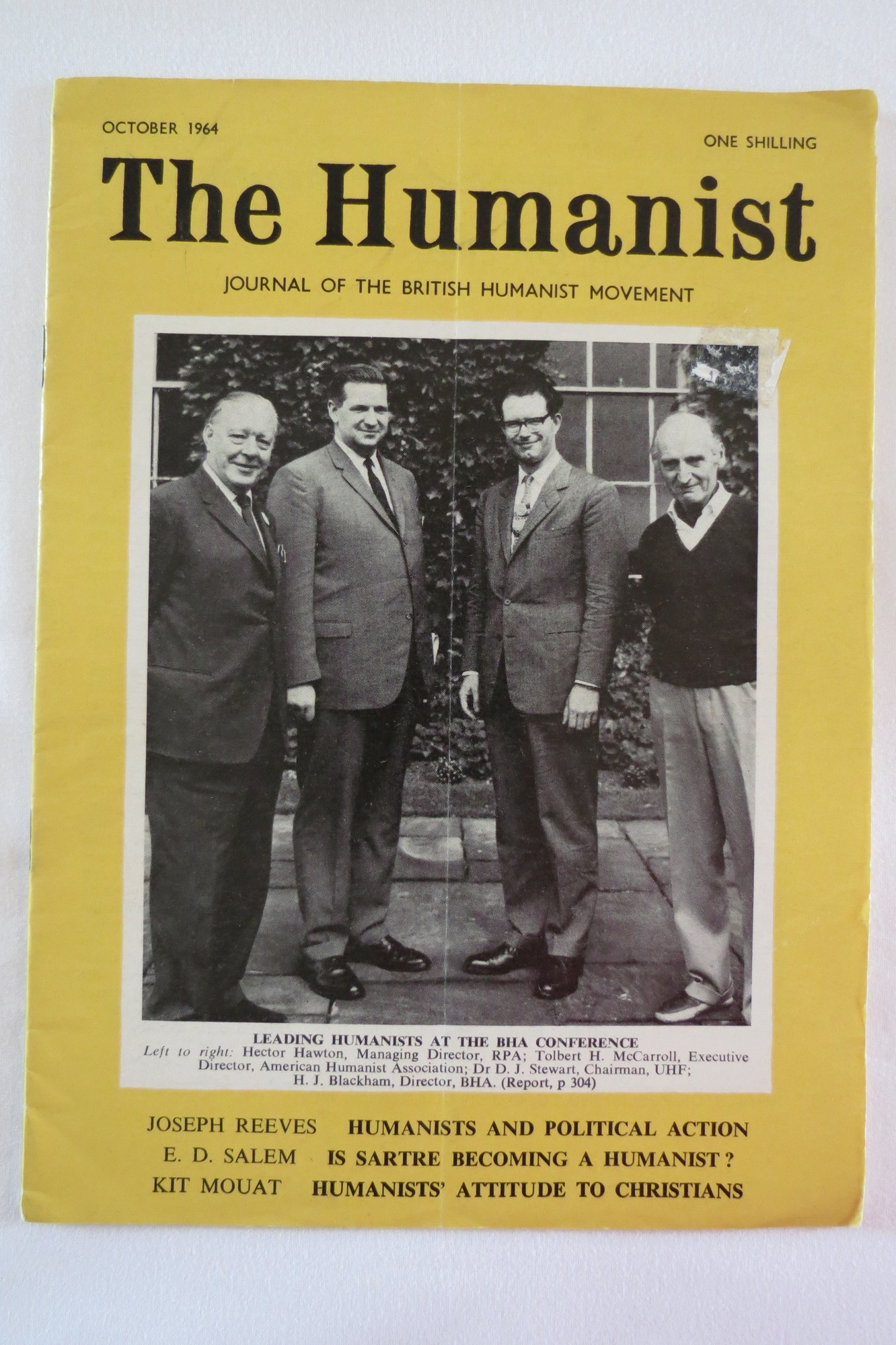Image for THE HUMANIST MAGAZINE OCTOBER 1964  (Journal of the British Humanist Movement)