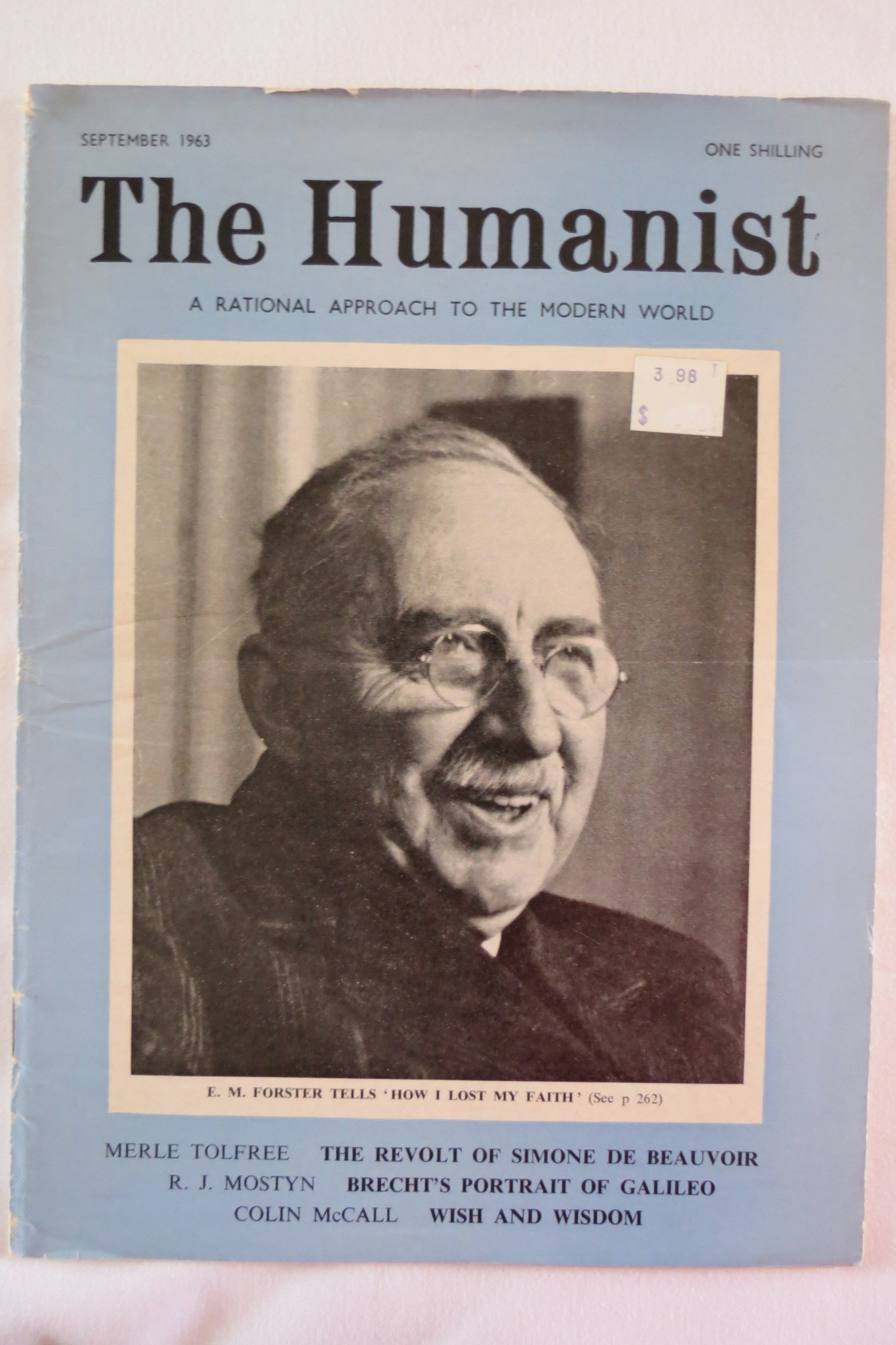 Image for THE HUMANIST MAGAZINE SEPTEMBER 1963  (Journal of the British Humanist Movement)