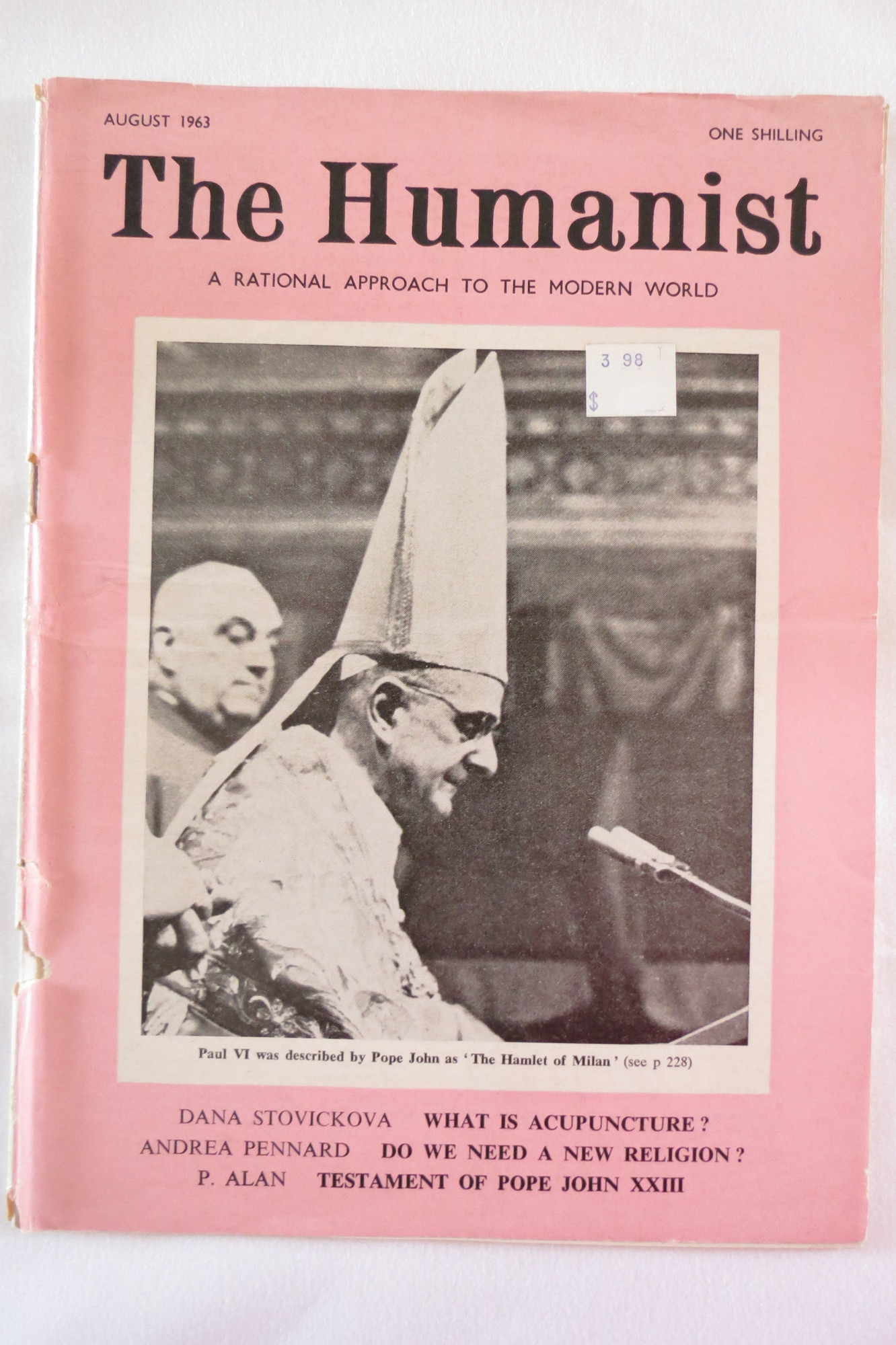 Image for THE HUMANIST MAGAZINE AUGUST 1963  (Journal of the British Humanist Movement)
