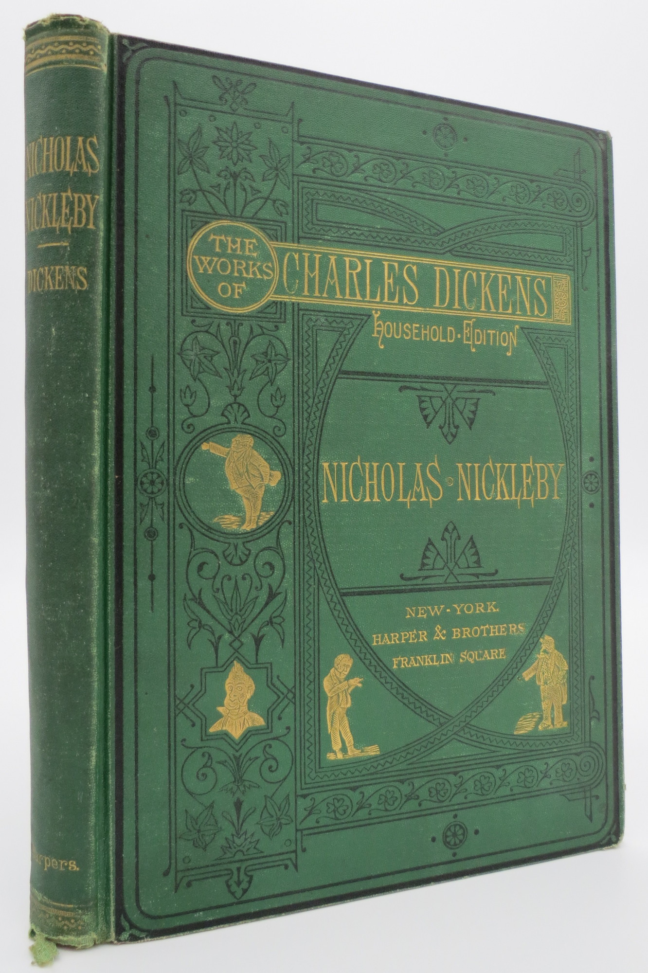 Image for THE LIFE AND ADVENTURES OF NICHOLAS NICKLEBY (FROM THE WORKS OF CHARLES DICKENS HOUSEHOLD EDITION)   (Fine Victorian Binding)