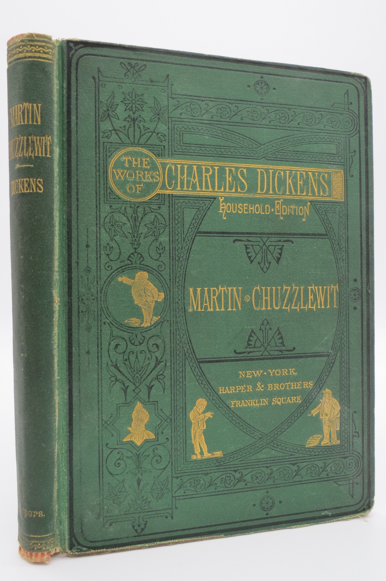 Image for THE LIFE AND ADVENTURES OF MARTIN CHUZZLEWIT (FROM THE WORKS OF CHARLES DICKENS HOUSEHOLD EDITION)   (Fine Victorian Binding)