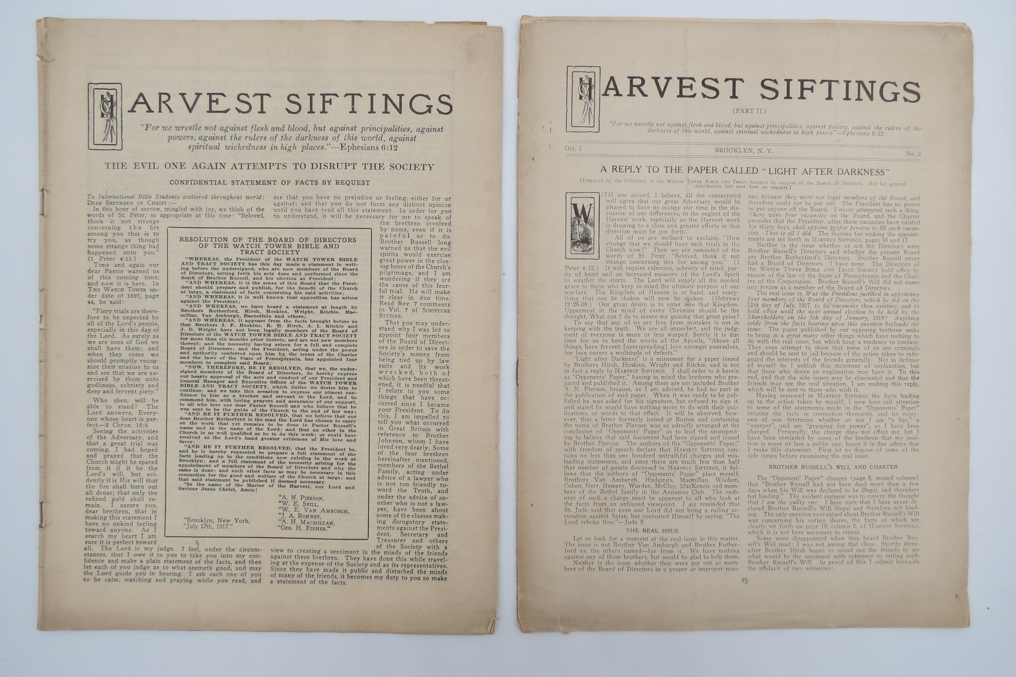 Image for HARVEST SIFTINGS & HARVEST SIFTINGS PART II