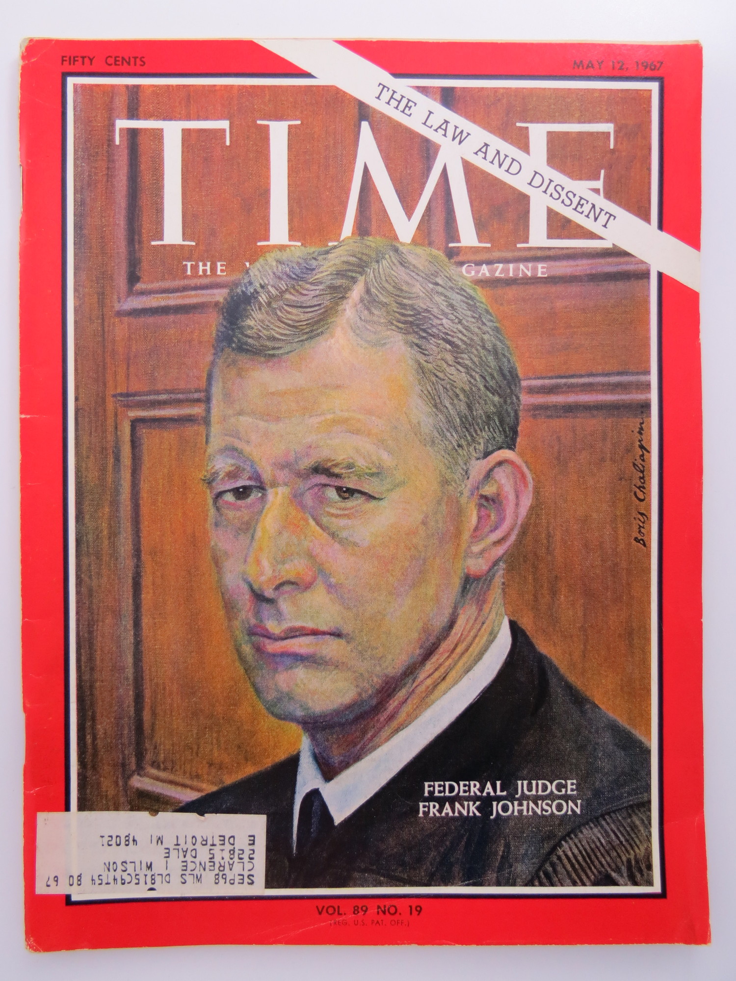Image for TIME MAGAZINE MAY 12, 1967 (FEDERAL JUDGE FRANK JOHNSON)