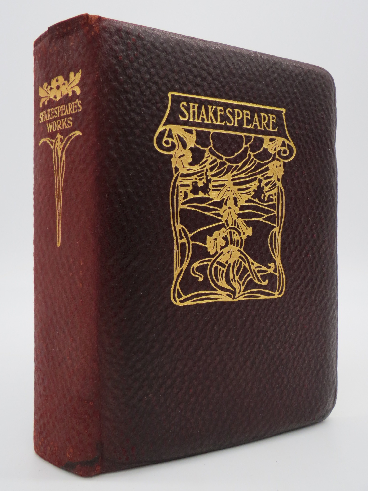 Image for THE WORKS OF WILLIAM SHAKESPEARE (LEATHER BOUND WITH ART NOUVEAU GILT STAMPING)  From the Text of Clark and Wright with a Copious Glossary