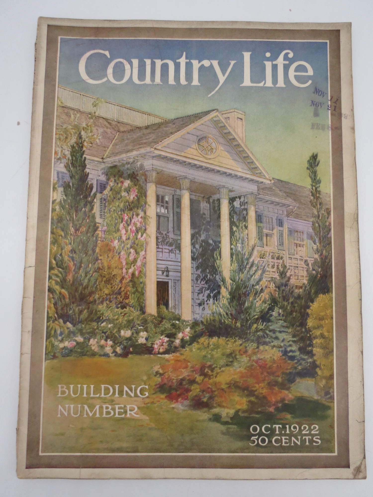 COUNTRY LIFE MAGAZINE, OCTOBER 1922 (BUILDING NUMBER)