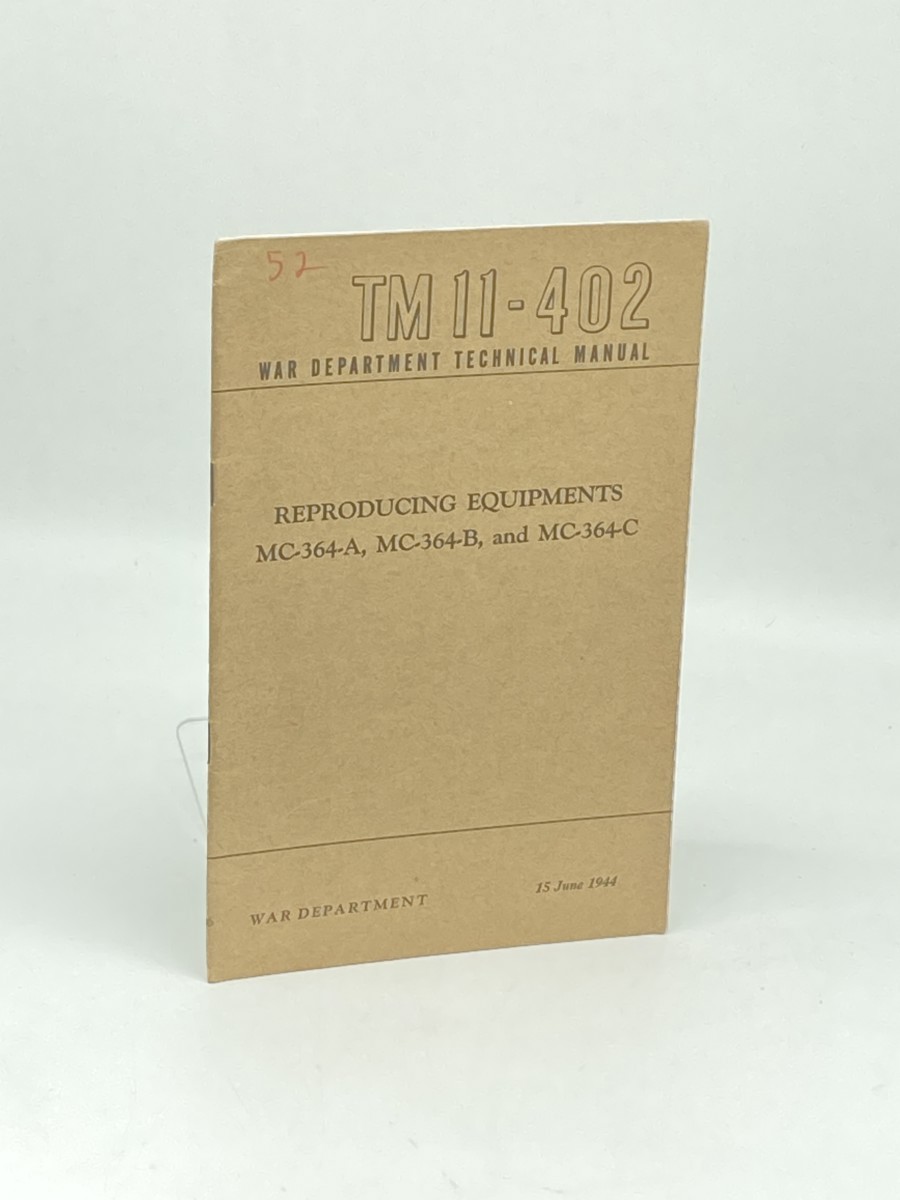 Reproducing Equipments MC-364-A, MC-364-B, and MC-364-C (1944)