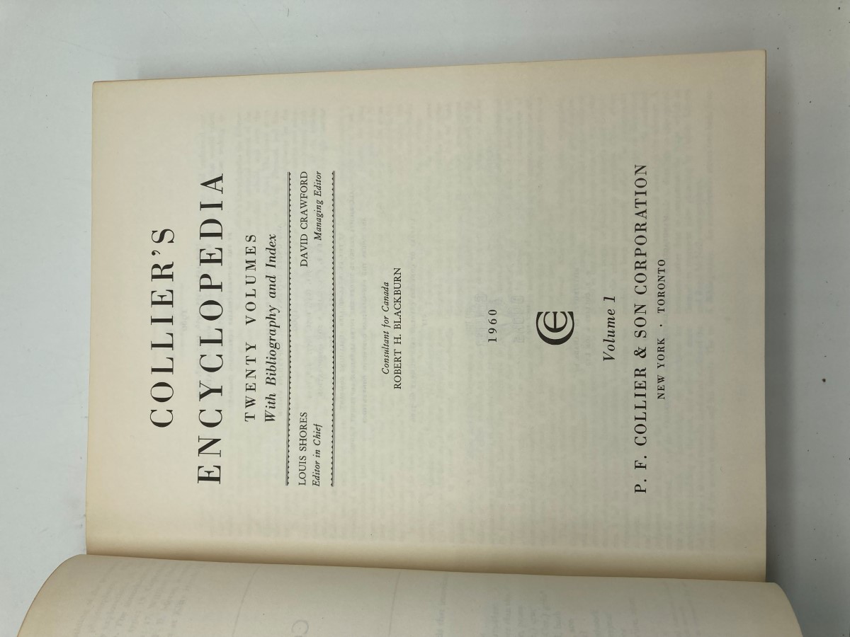 1966 Collier's Encyclopedia Complete Set 24 Volumes Vintage