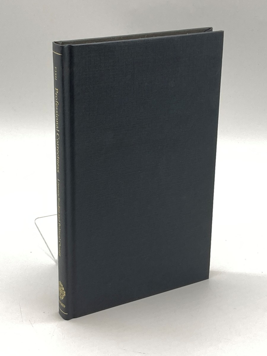 Professional Correctness Literary Studies and Political Change