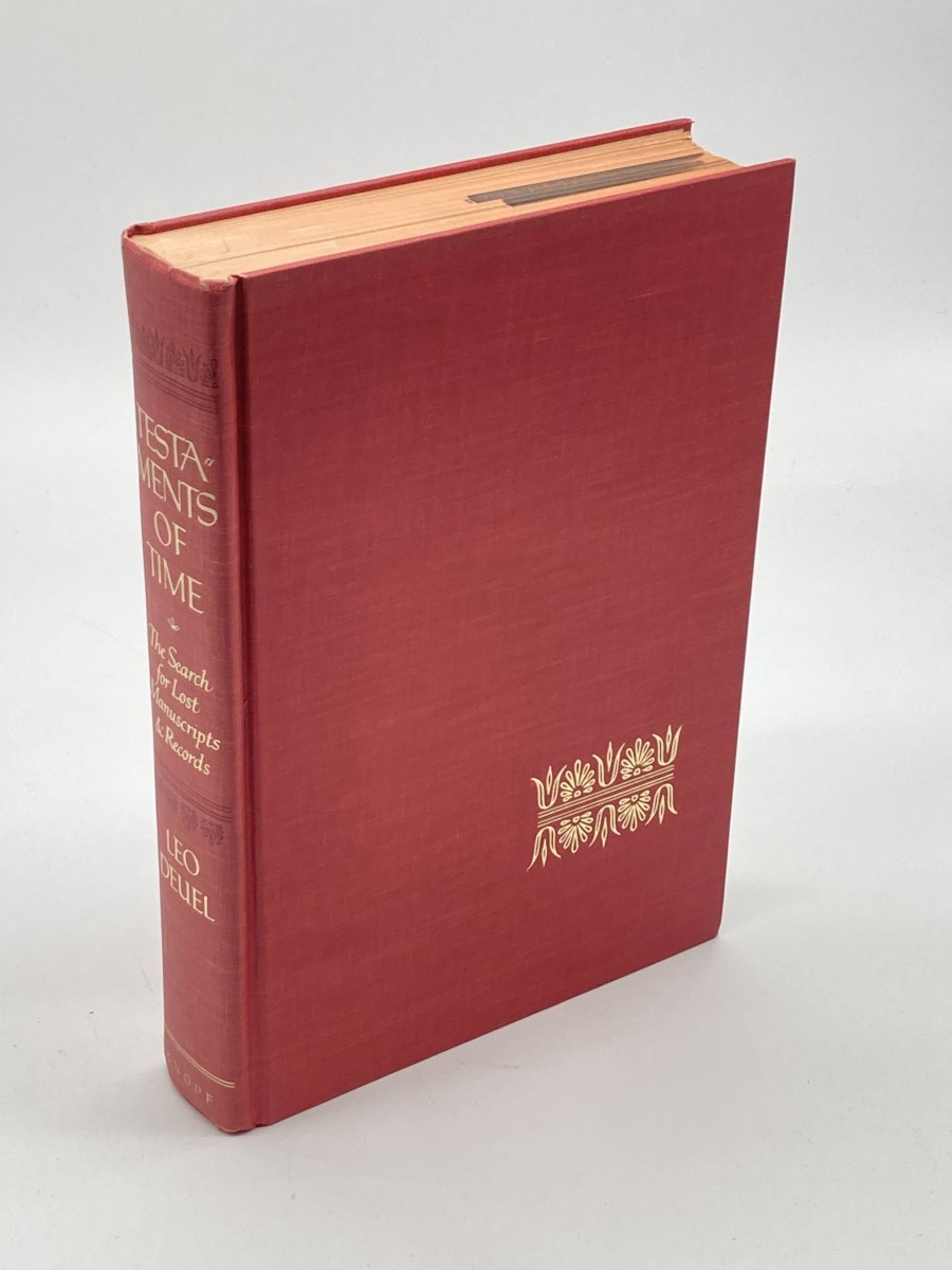 Testaments of Time The Search of Lost Manuscripts and Records