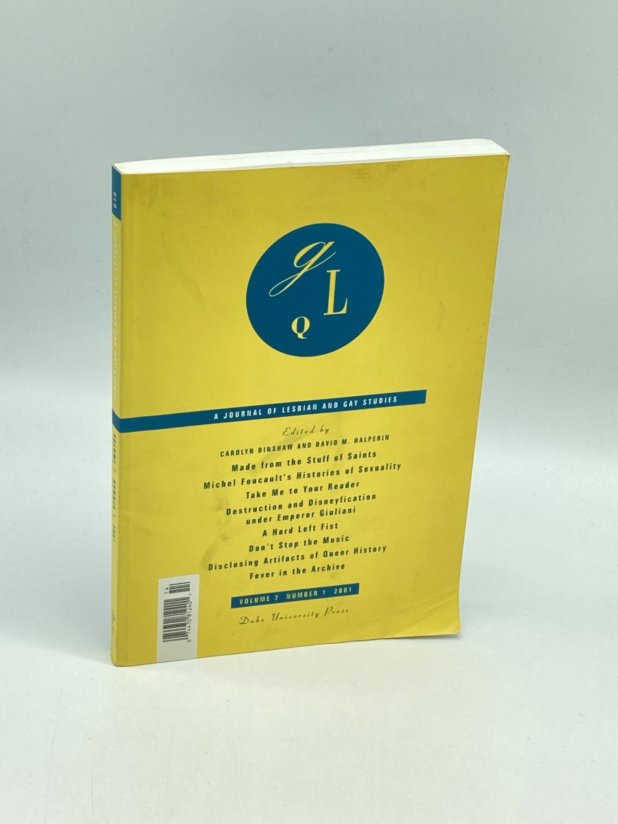 GLQ a Journal for Lesbian and Gay Studies Volume 7 Number 1 - 2001