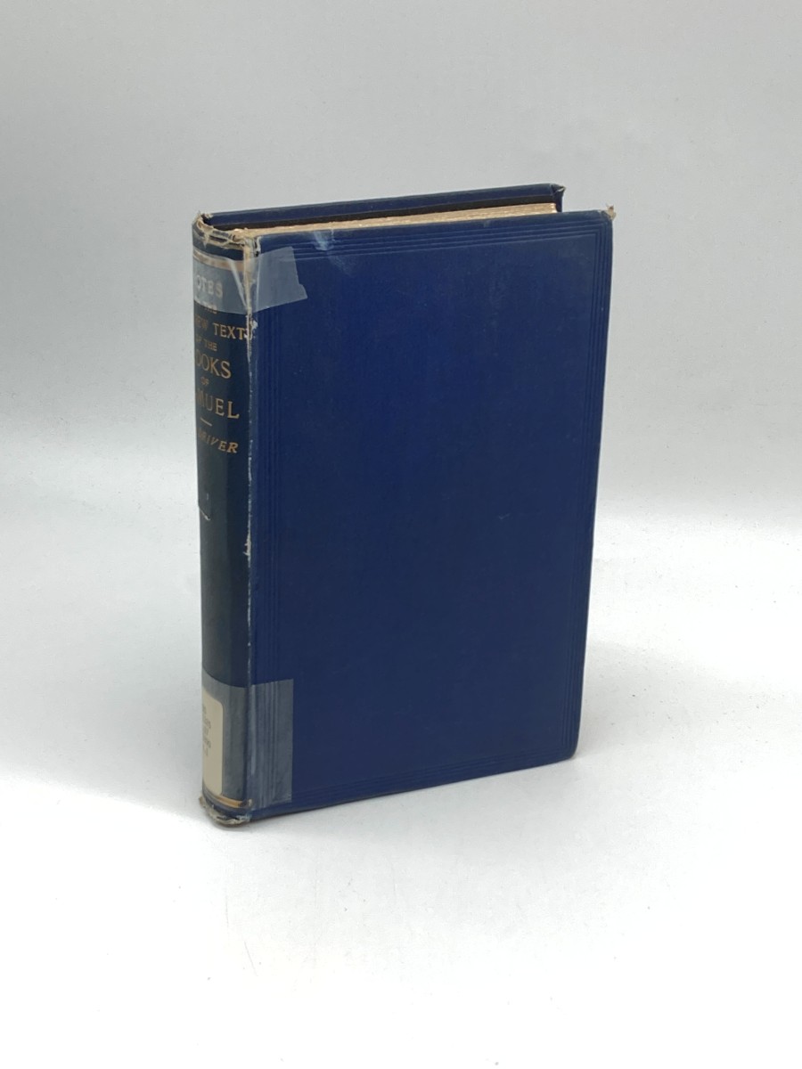 Notes on the Hebrew Text of the Books of Samuel (1890) Hebrew Palaegraphy and the Ancient Versions