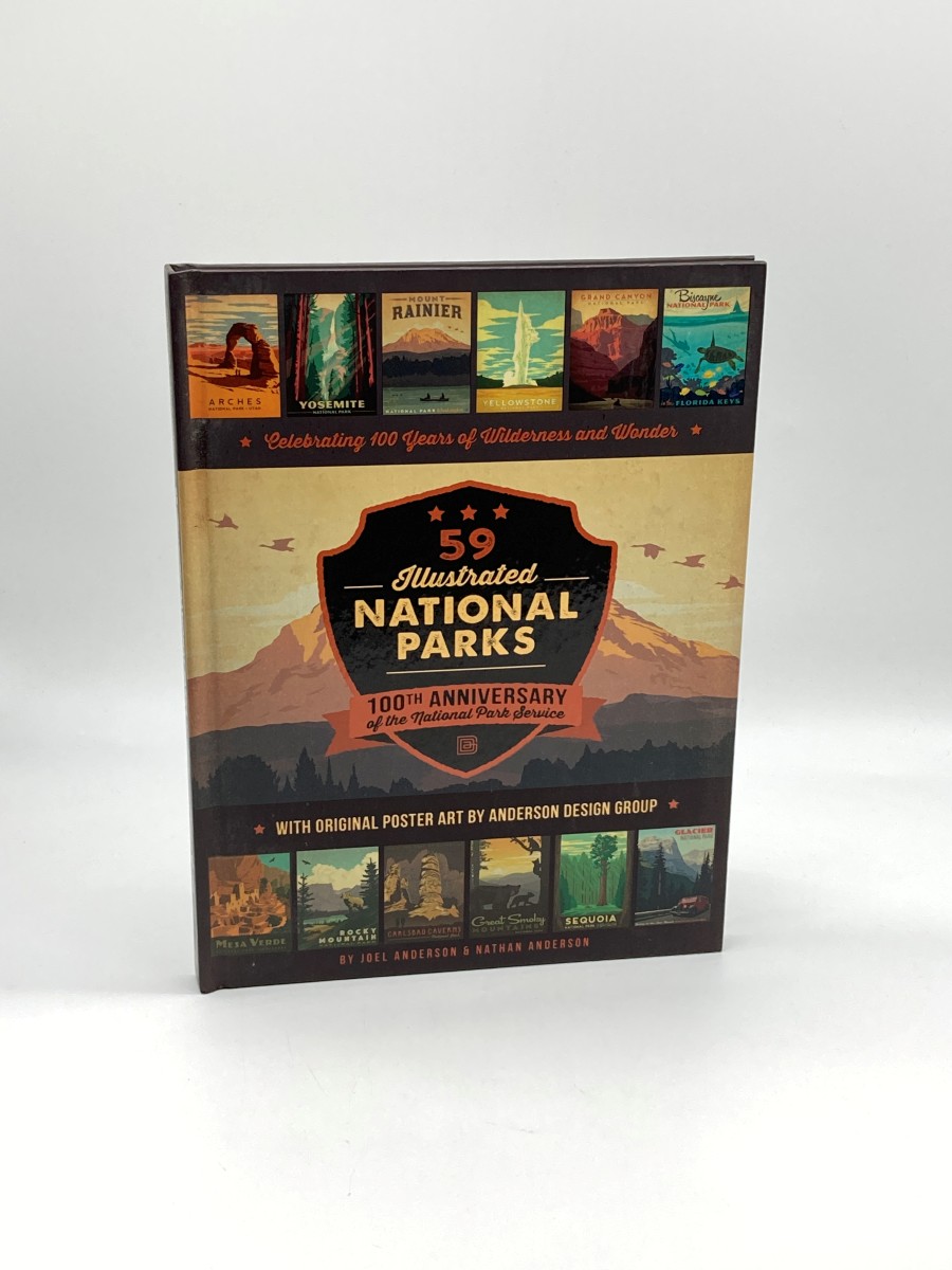 59 Illustrated National Parks - Hardcover 100Th Anniversary of the National Park Service