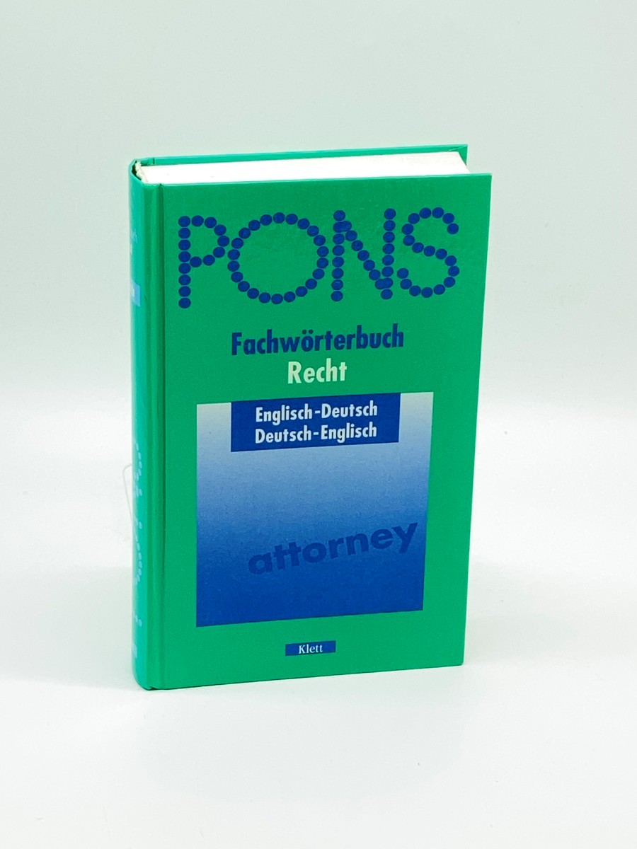 Image for PONS Fachworterbuch Recht Englisch-Deutsch, Deutsch-Englisch PONS Fachworterbuch Recht Englisch-Deutsch, Deutsch-Englisch