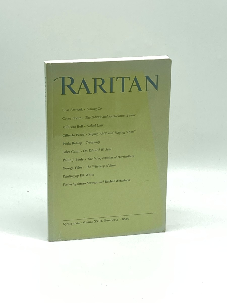 Raritan Magazine: Spring 2004 Issue, Volume 13, Number 4