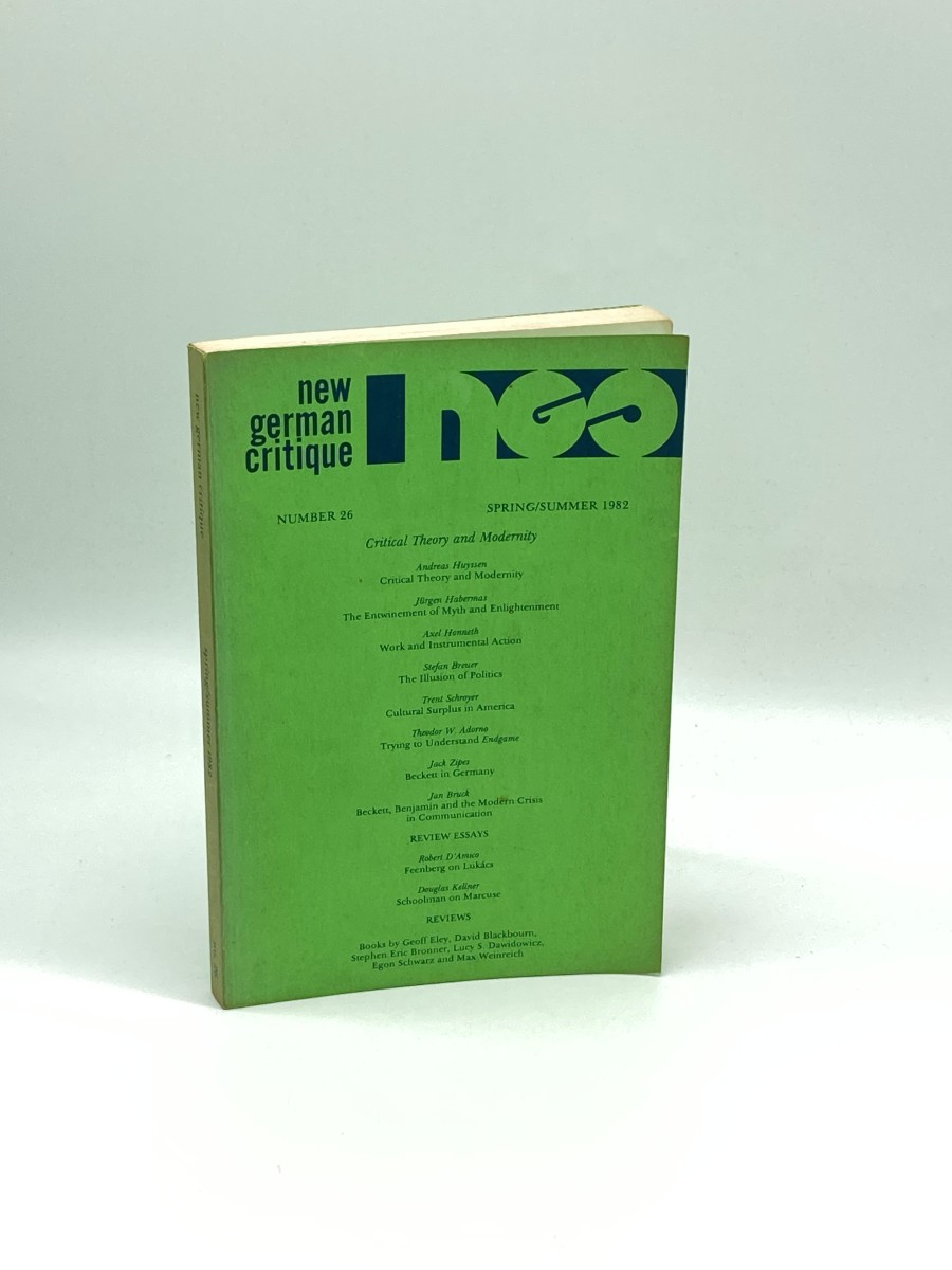 New German Critique Number 26, Spring / Summer 1982