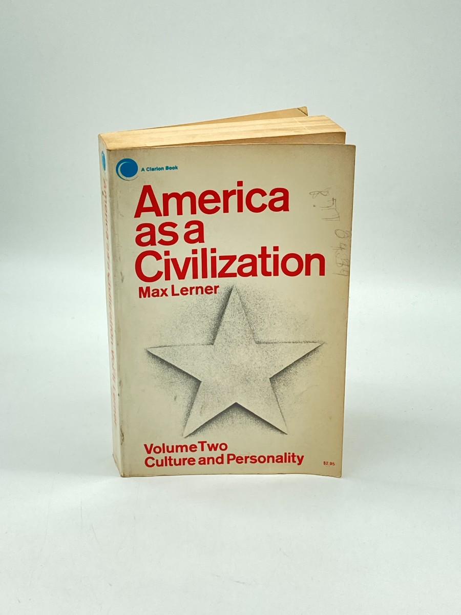 America As a Civilization; Volume 2, Culture and Personality (Signed)