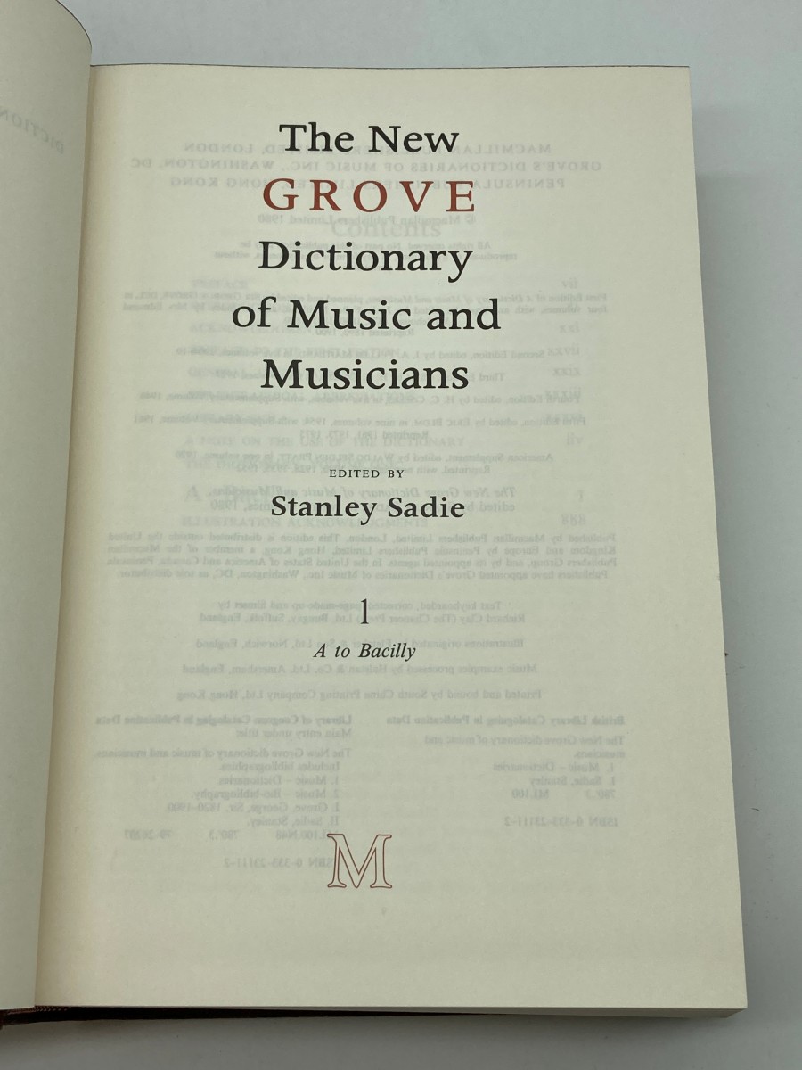 The New Grove Dictionary of Music and Musicians 20 Volume Set | eBay