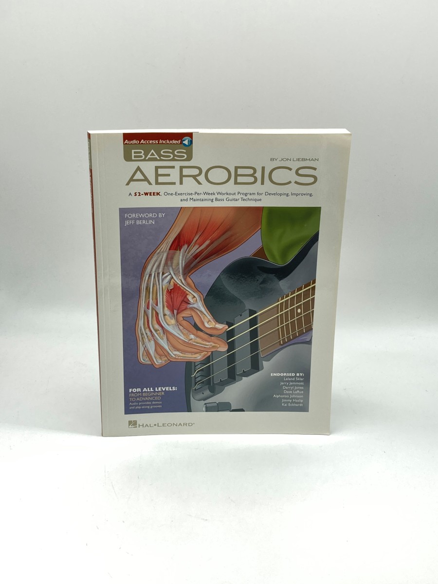 Bass Aerobics Bass Guitar Exercise Book with Online Audio 52-Week Practice Program for Beginners and Advanced Players Improve Speed, Dexterity, and Technique