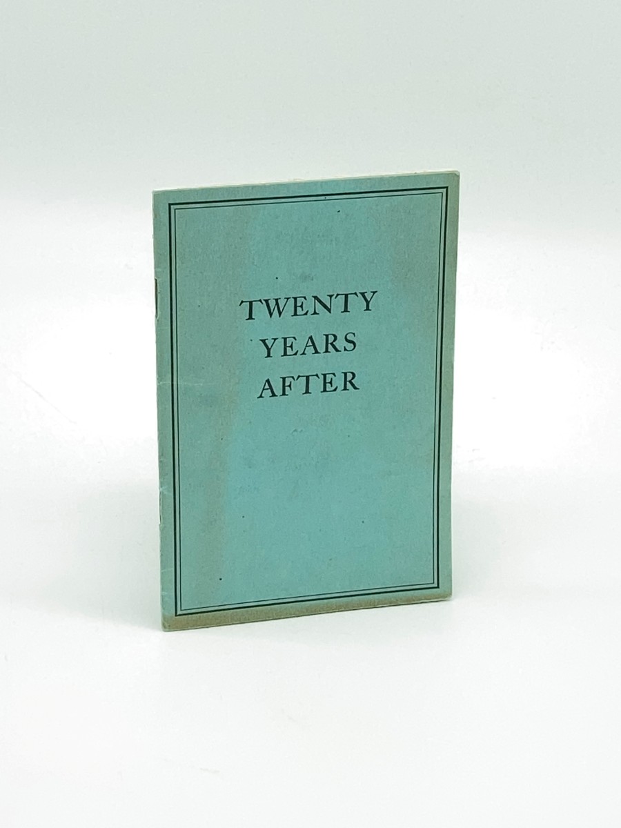TWENTY YEARS After Town Crier Broadcast; As Heard on the Columbia Coast-To-Coast Network