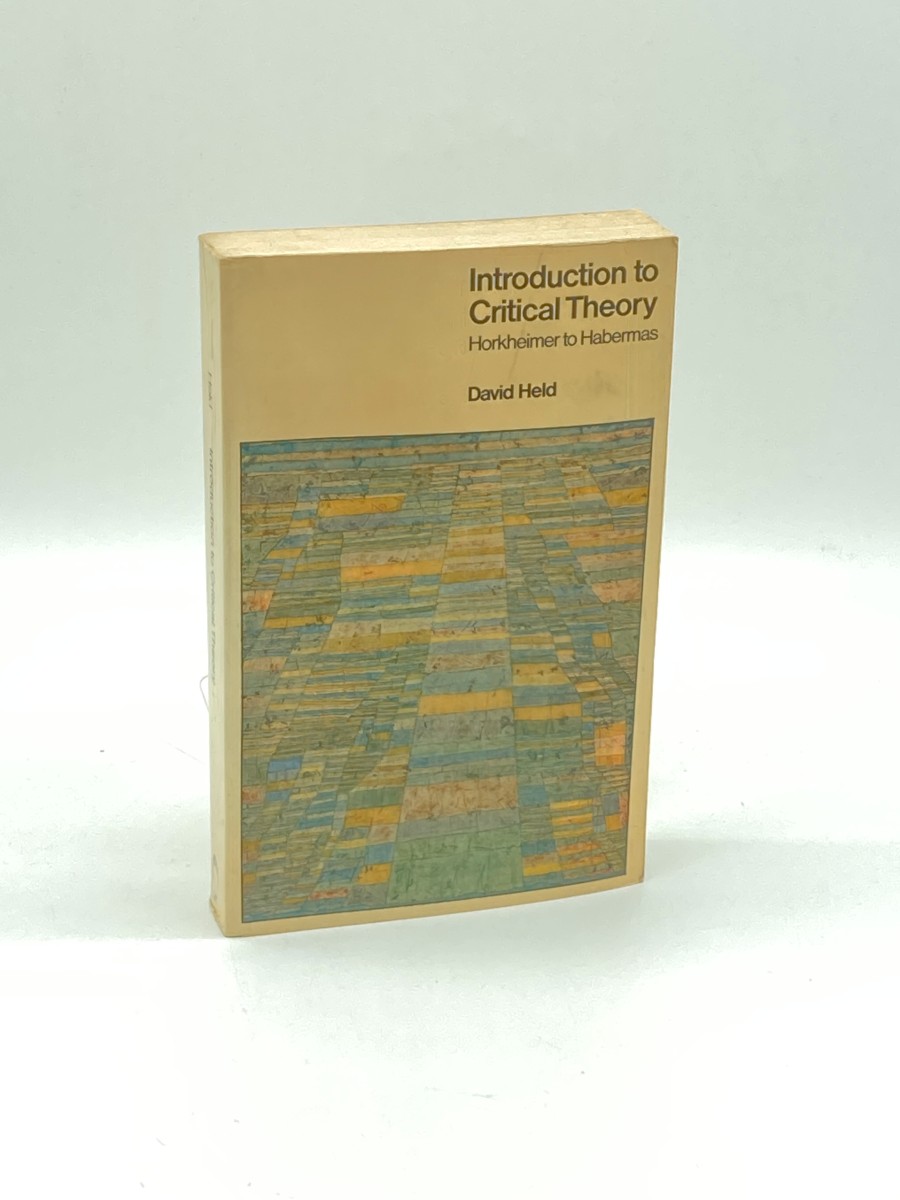 Introduction to Critical Theory Horkheimer to Habermas