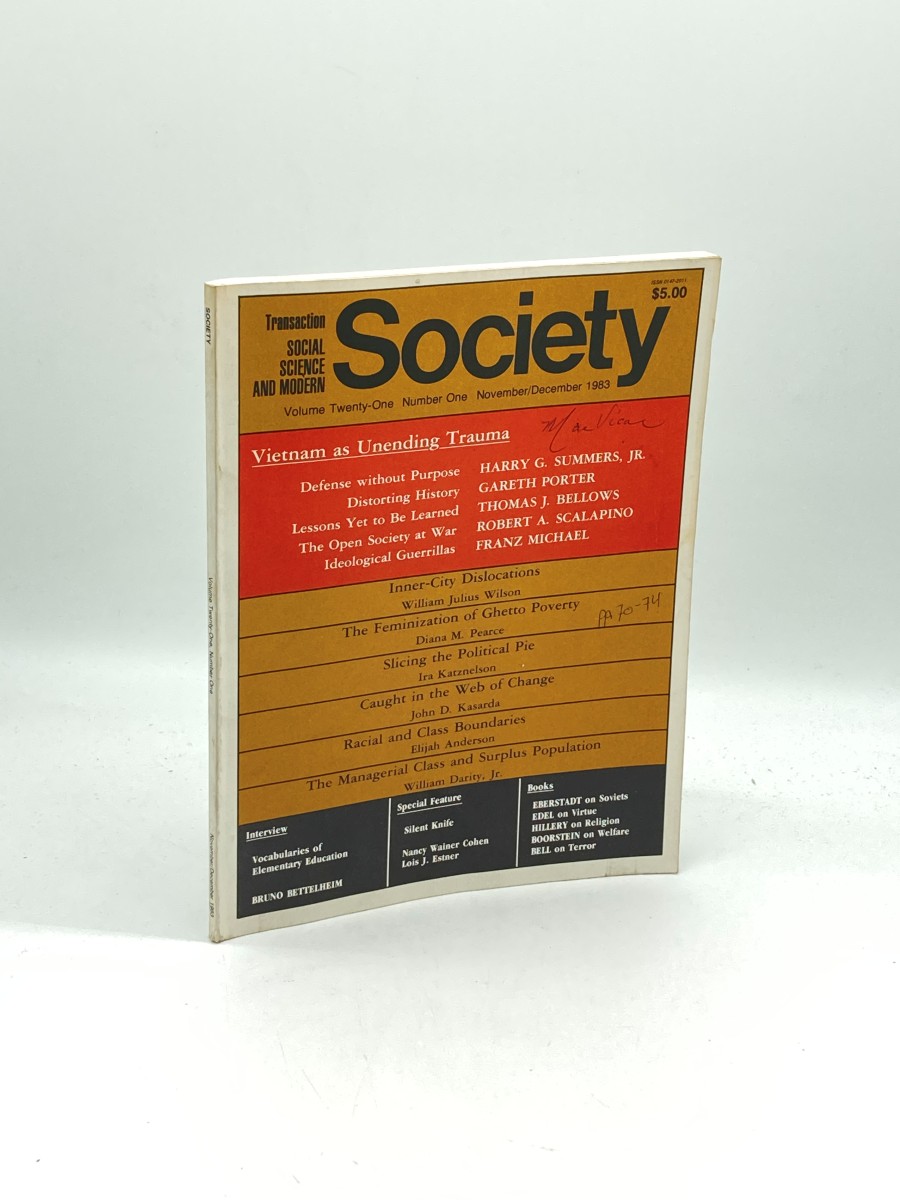 Transaction Social Science and Modern Society Volume 21, No. 1, Nov/dec 1983