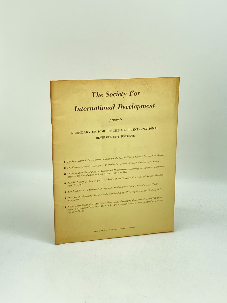 Society for International Development Presents a Summary of Some of the Major International Development Reports