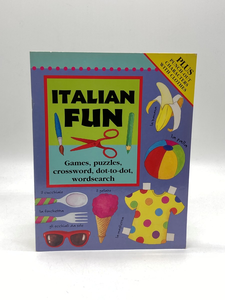Italian Fun Games, Puzzles, Crossword, Dot-To-Dot, Wordsearch