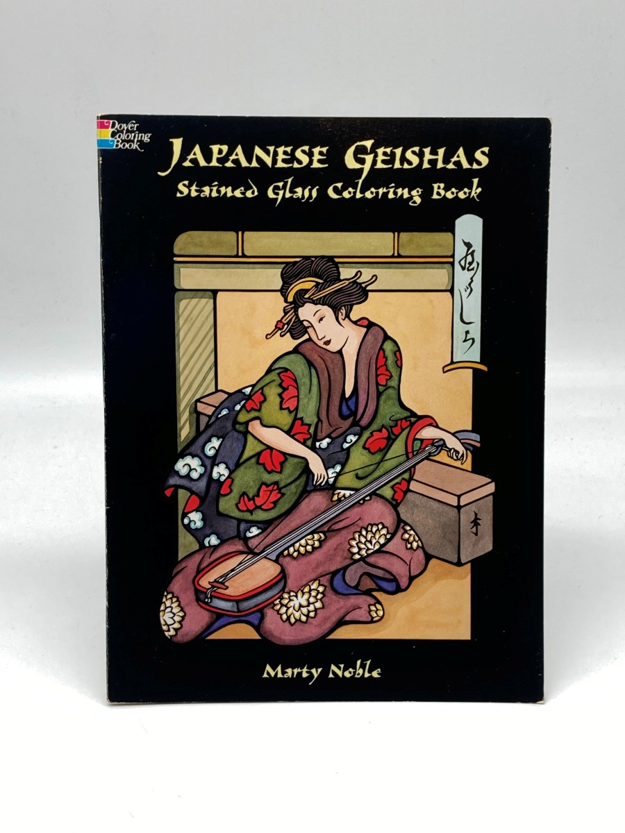 Japanese Geishas Stained Glass Coloring Book