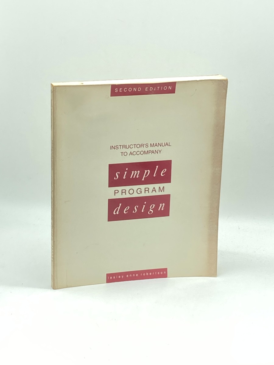 Simple Program Design: Instructor's Manual