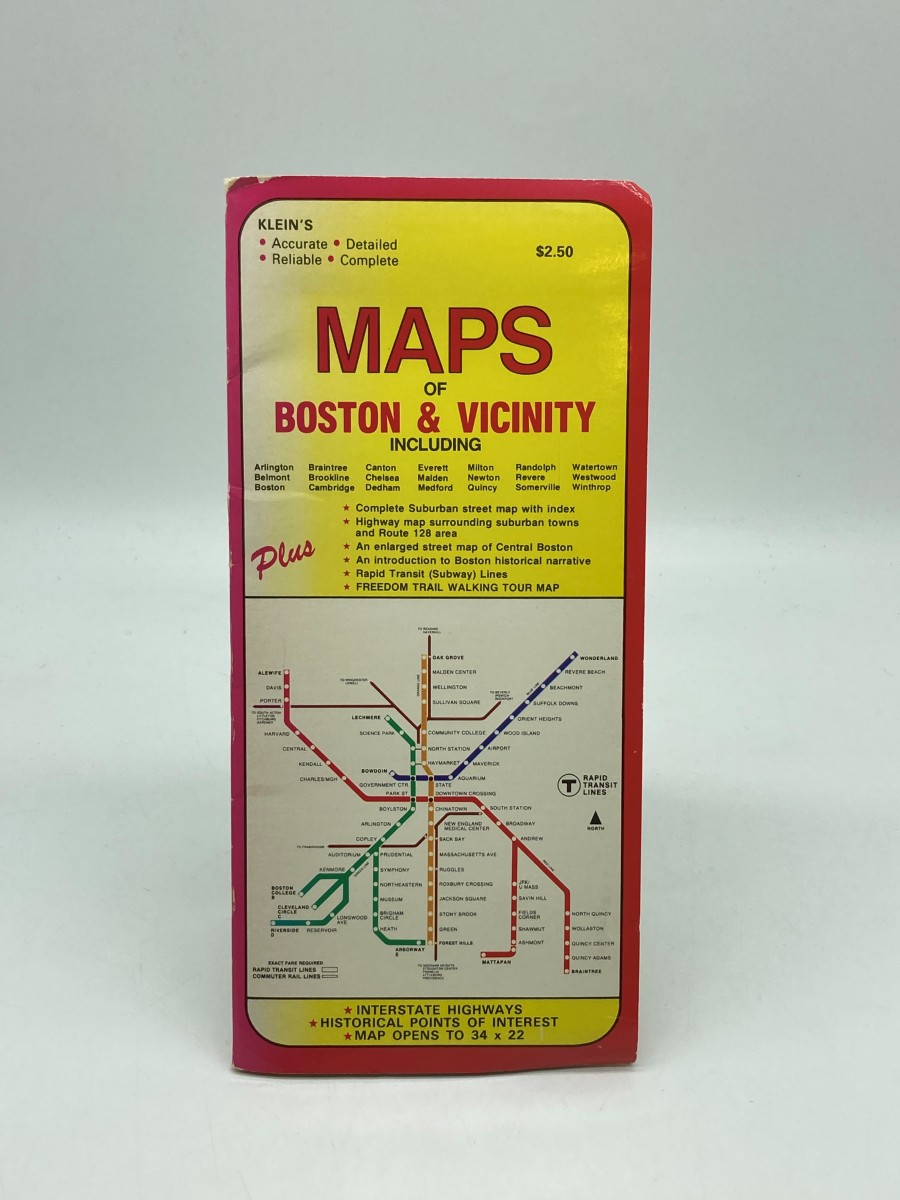 Klein's Maps of Boston & Vicinity 1993