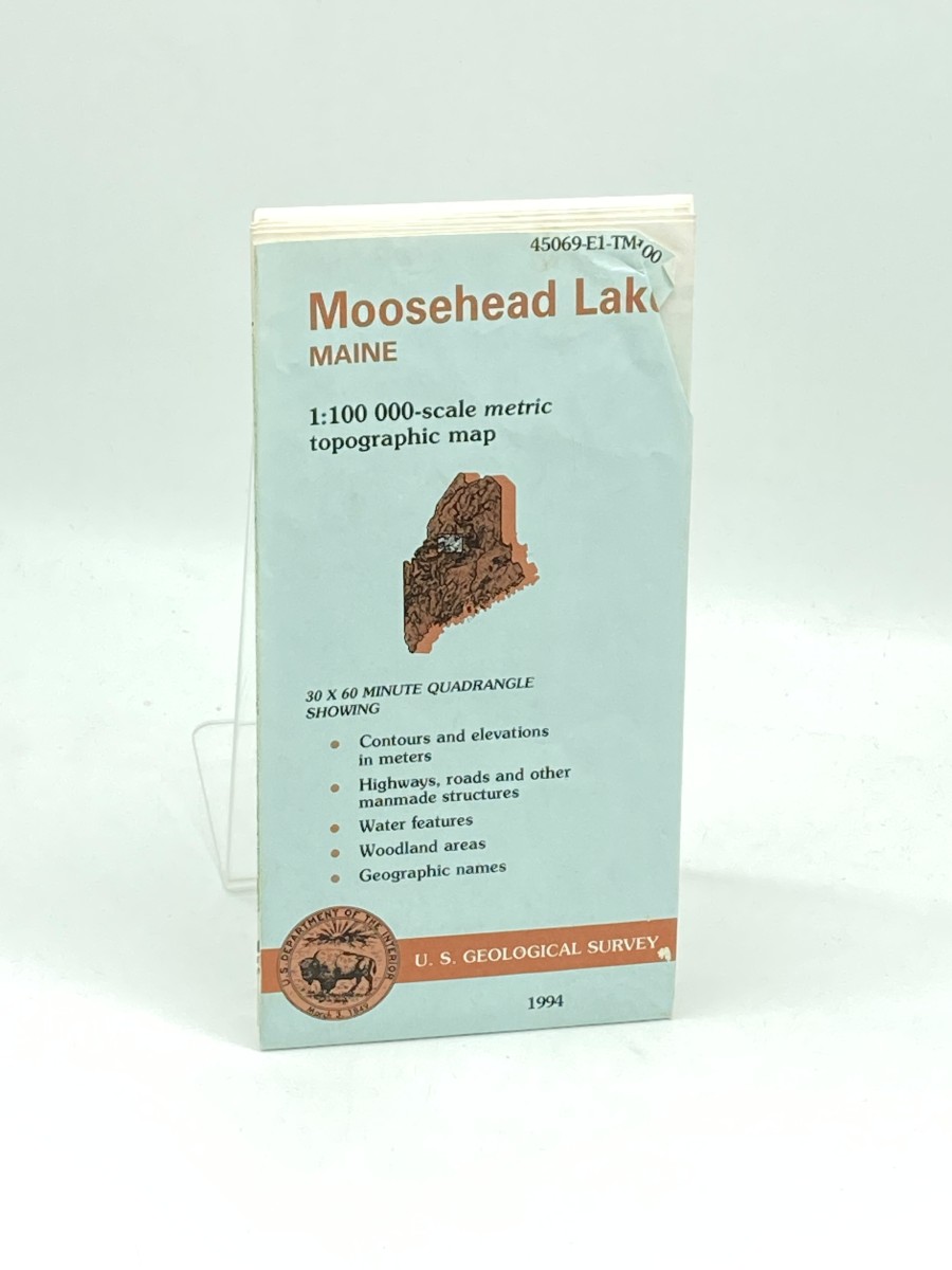 Moosehead Lake, Maine 1: 100 000-Scale Metric Topographic Map