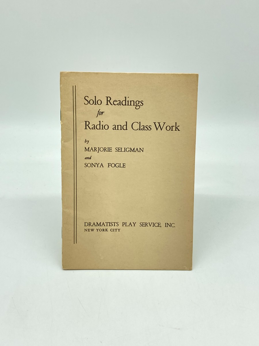 Solo Readings for Radio and Class Work