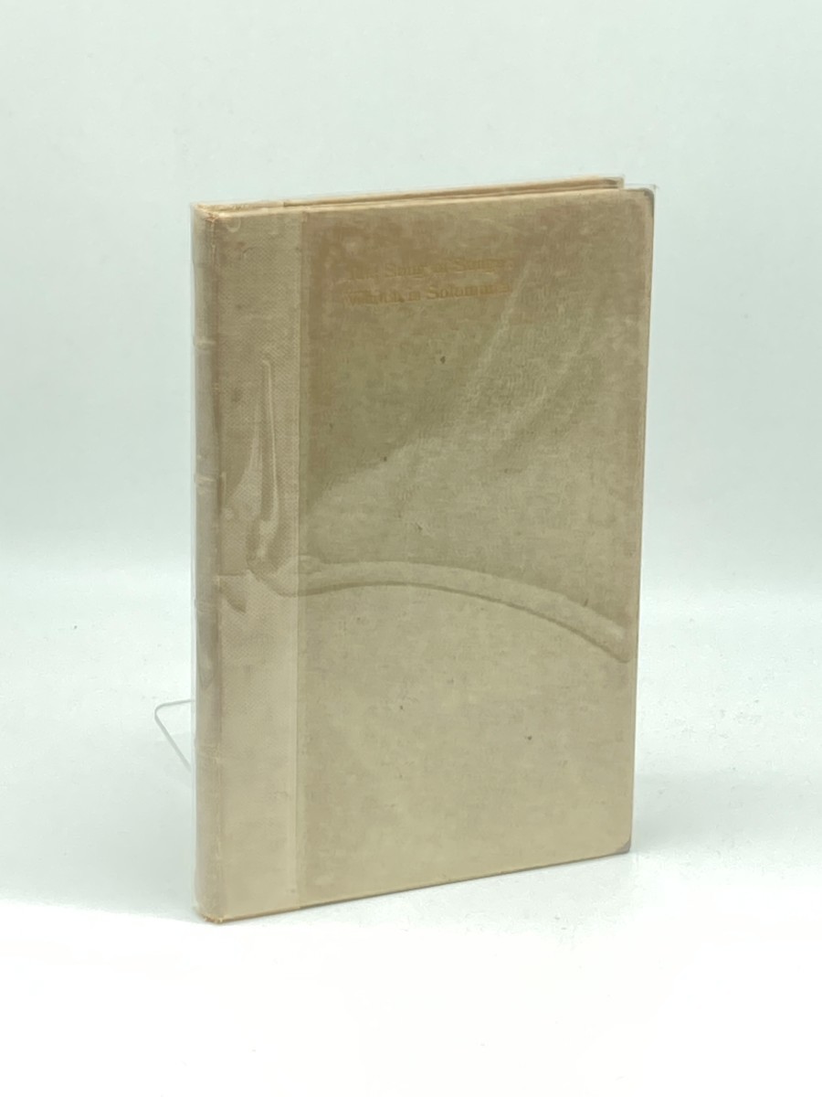 The Song of Songs Which is Solomons Being a Reprint and a Study (Signed)