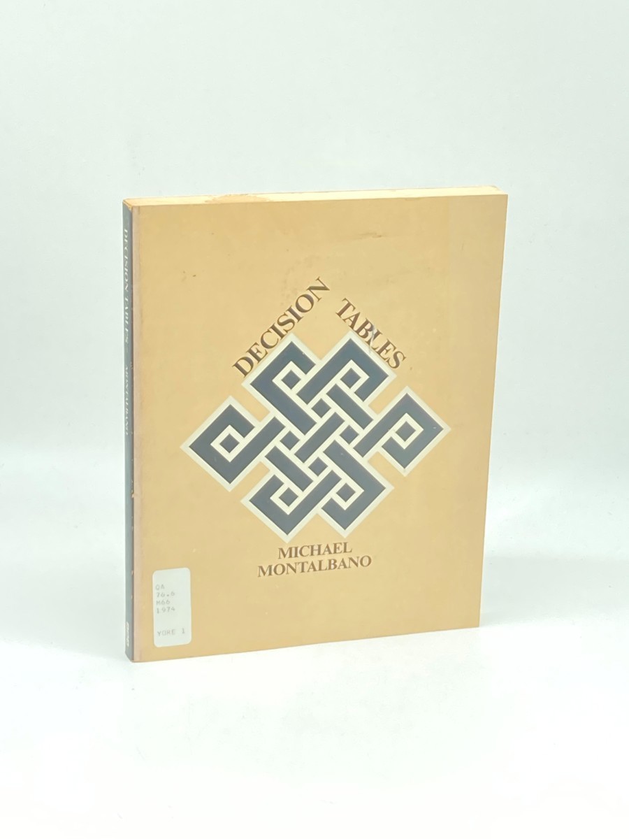 Image for Decision Tables by Michael Montalbano Decision Tables by Michael Montalbano