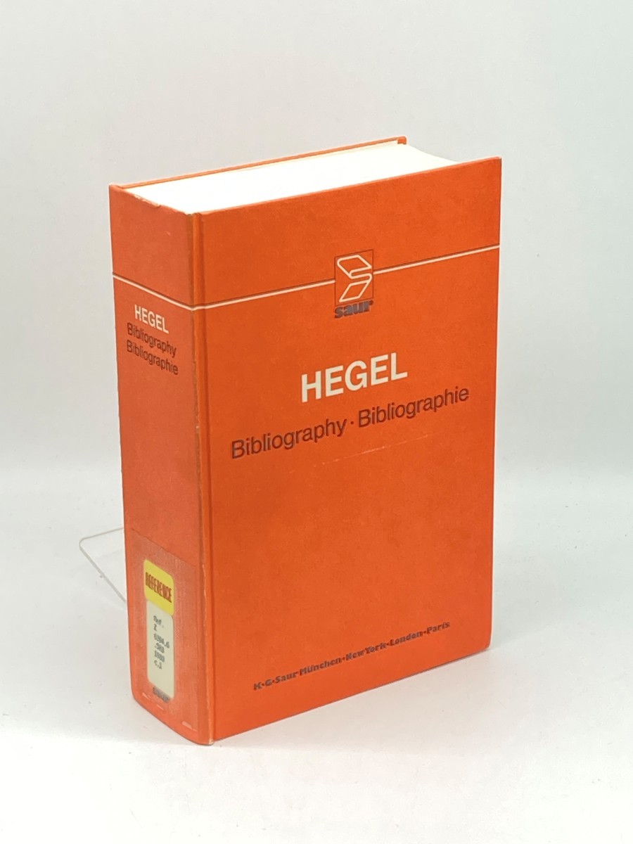 Hegel Bibliography; Background Material on the International Reception of Hegel Within the Context of the History of Philosophy