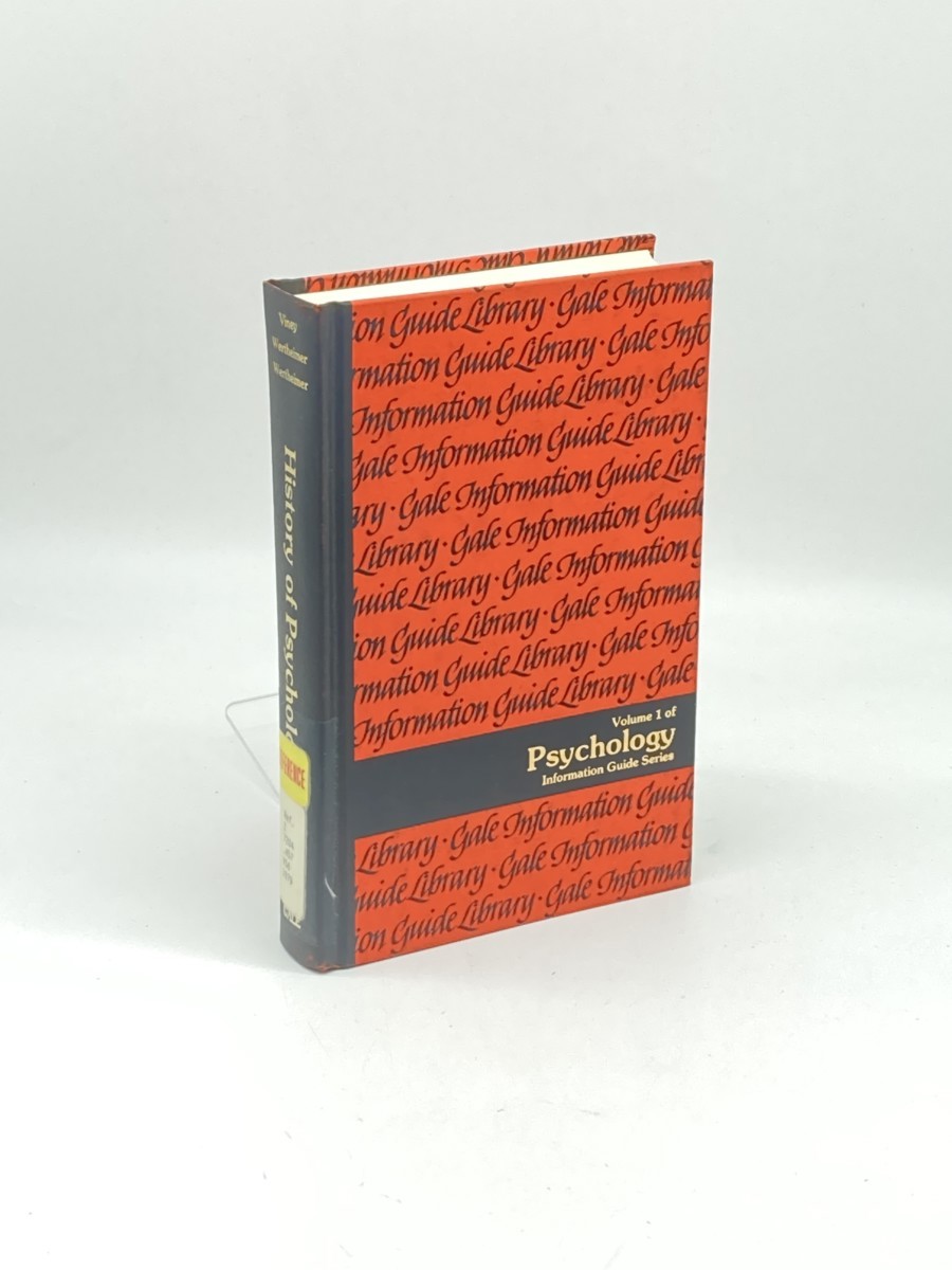 Image for History of Psychology; Volume 1; A Guide to Information Sources History of Psychology; Volume 1; A Guide to Information Sources