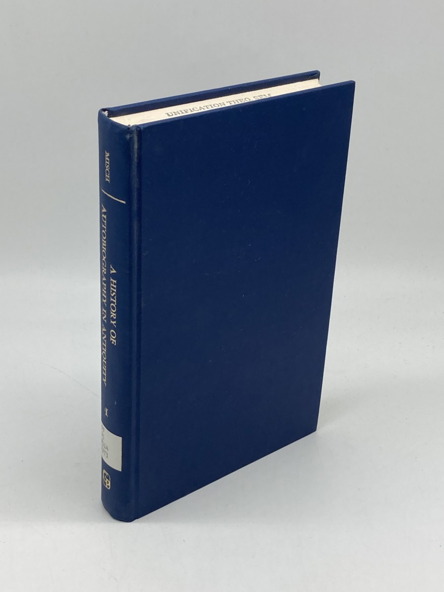 Image for A History of Autobiography in Antiquity Volume 1 A History of Autobiography in Antiquity Volume 1