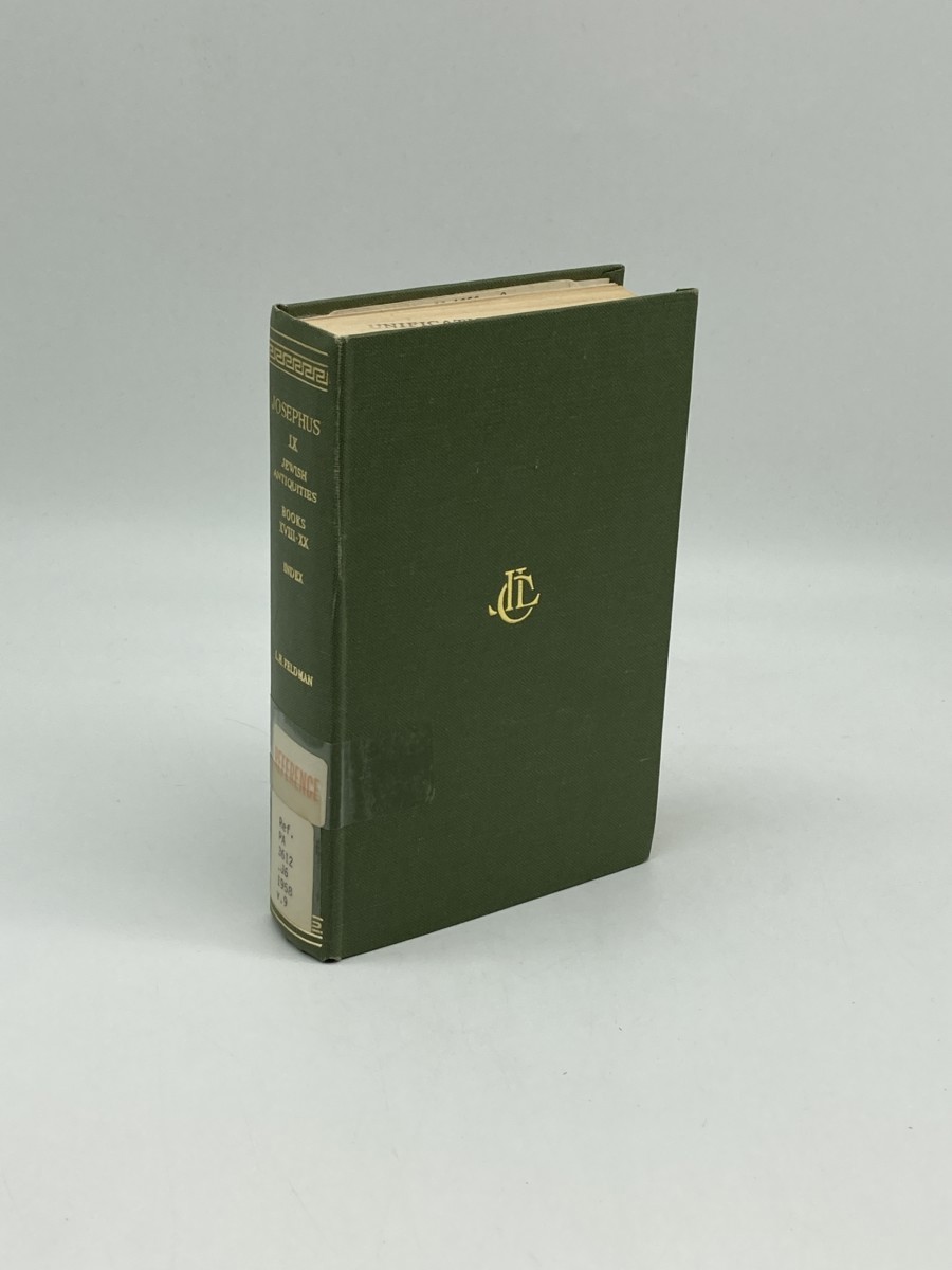 Image for Josephus; Volume IX; Jewish Antiquities, Books XVIII-XX; General Index Josephus; Volume IX; Jewish Antiquities, Books XVIII-XX; General Index