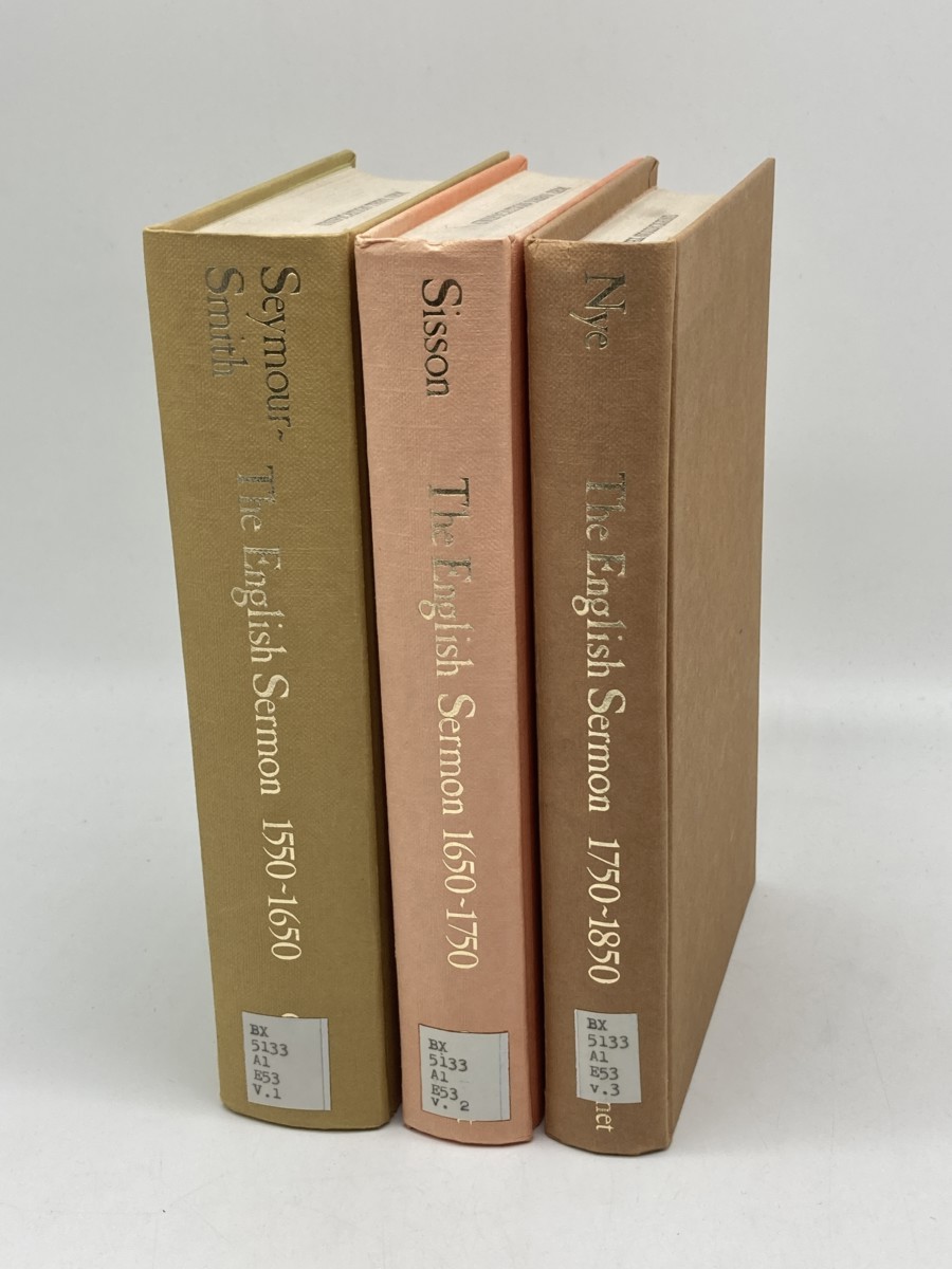 Image for The English Sermon, Volumes 1, 2, and 3; 1550-1650; 1650-1750; 1750-1850 The English Sermon, Volumes 1, 2, and 3; 1550-1650; 1650-1750; 1750-1850