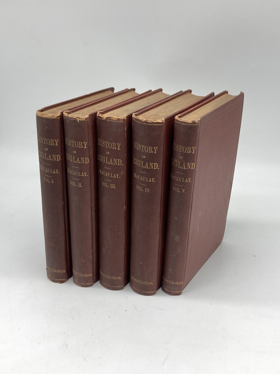 THE HISTORY of England from the Accession of James II (1878) 5 Volume Set