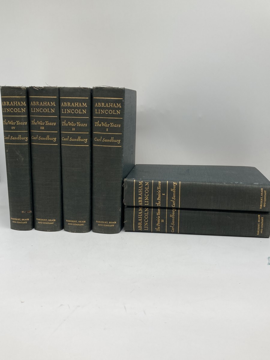ABRAHAM LINCOLN the War Years + the Prairie Years; 6 Volume Set