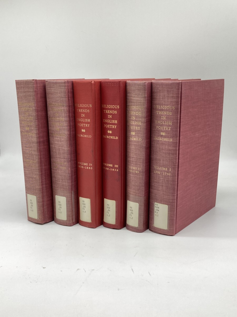 Religious Trends in English Poetry; 6 Volume Set