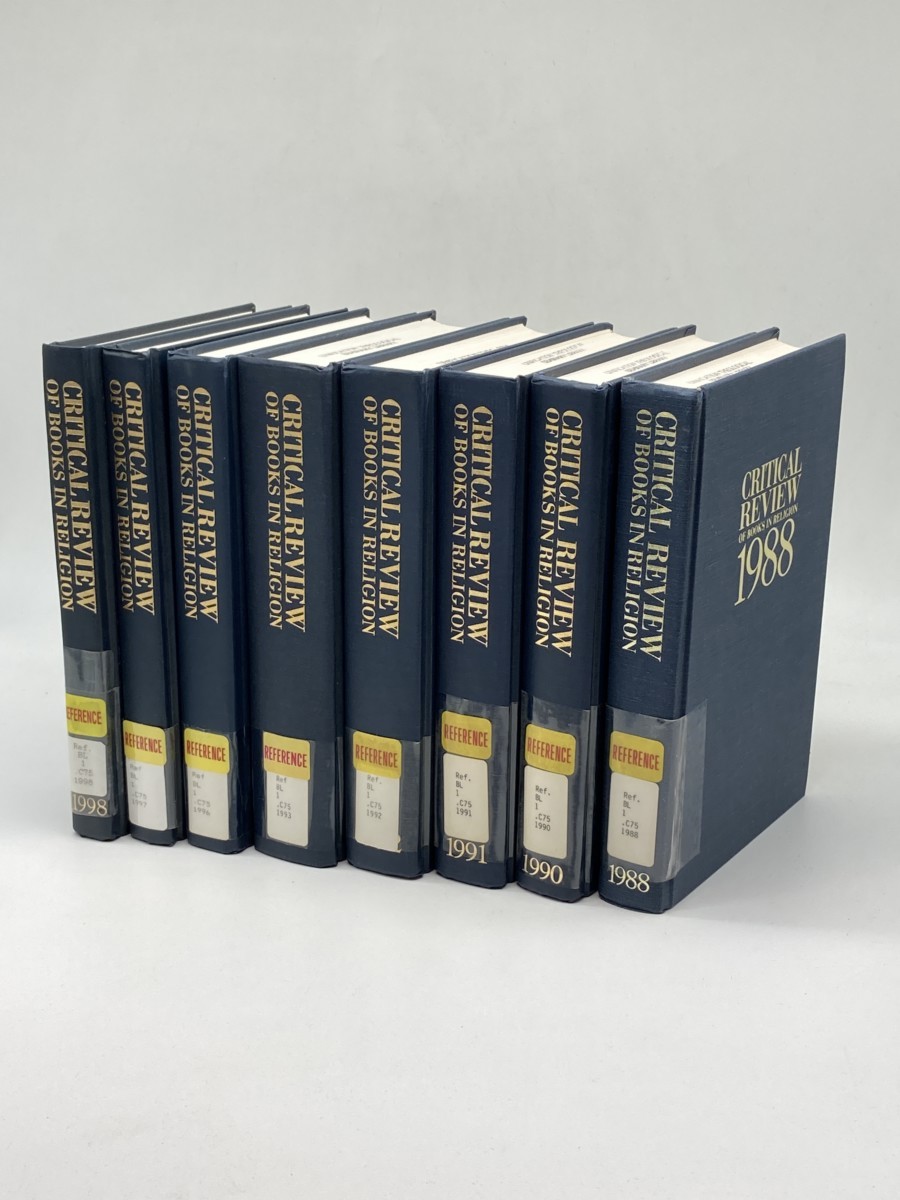 Image for Critical Review Of Books In Religion; 1988 Through 1998 (Missing 1989) 8 Vlume Bundle Critical Review Of Books In Religion; 1988 Through 1998 (Missing 1989) 8 Vlume Bundle