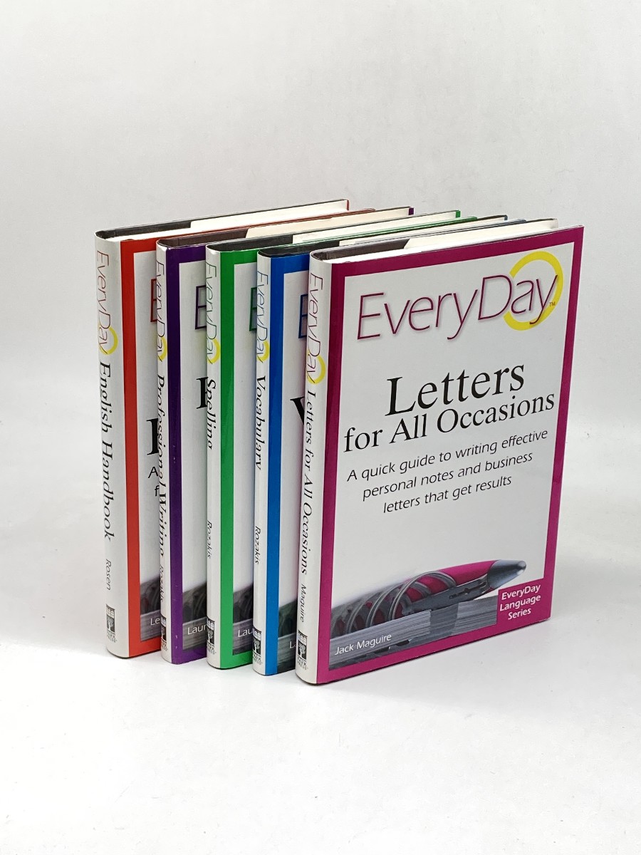 Everyday Language Series: 5 Book Bundle; English Handbook; Professional Writing; Spelling; Vocabulary; Letters for all Occasions