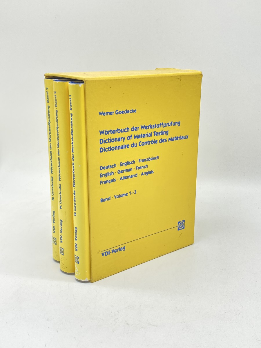 Worterbuch Der Werkstoffprufung / Dictionary of Material Testing / Dictionnaire Du Controle Des Materiaux