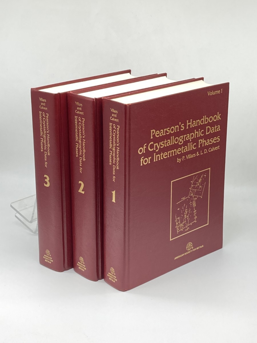 Image for Pearson's Handbook of Crystallographic Data for Intermetallic Phases. Volumes 1; 2; 3. THREE VOLUME SET Pearson's Handbook of Crystallographic Data for Intermetallic Phases. Volumes 1; 2; 3. THREE VOLUME SET